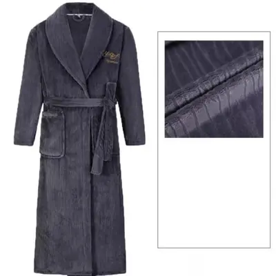 Image de Peignoir Homme Hiver 3XL/4XL - Flanelle Chaude & Confortable