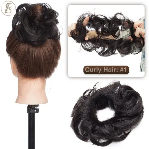 Image de Chignon Bouclé Naturel 100% Cheveux Humains