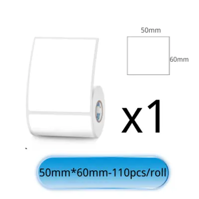 Image de Étiquettes Adhésives Blanches Imprimantes Thermiques