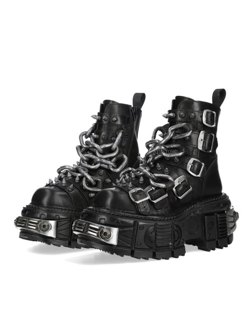 Image de Bottines Gothiques Homme - Style Rock Punk avec Chaînes