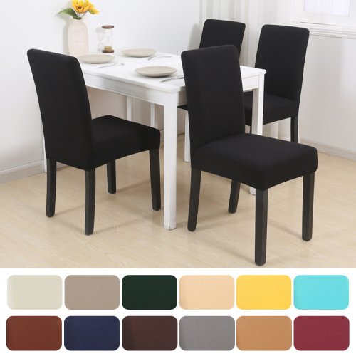 Image de Housses de Chaise Élastiques - Couleur Unie & Extensibles