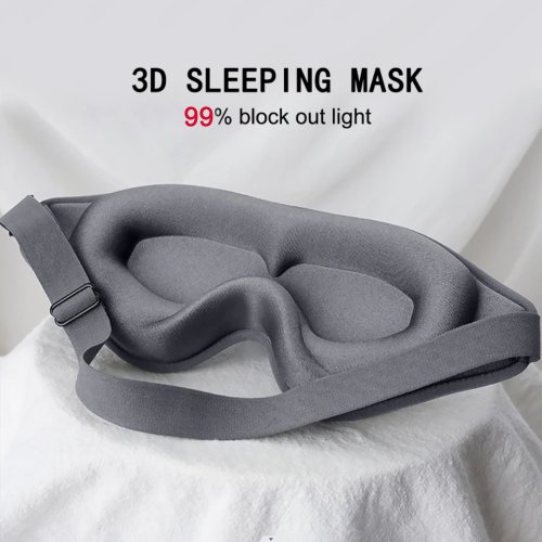 Afbeelding van Natuurlijk 3D Slaapmasker met Memory Foam – Volledige Lichtblokkering voor Diepe Rust en Comfortabele Slaap