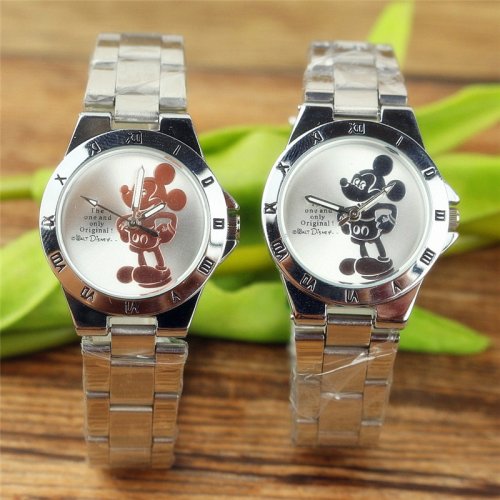 Bild von Mickey & Minnie Kinderuhr – Elegante Quarzuhr mit Kristallen für Mädchen