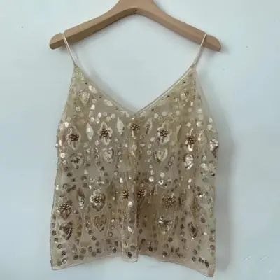 Image de Haut Court Paillettes & Perles - Style Y2K
