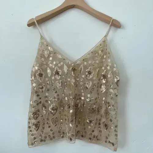 Image de Haut Court Paillettes & Perles - Style Y2K