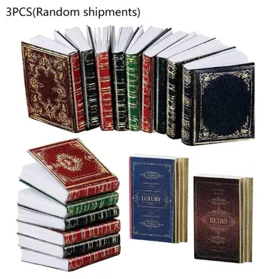 Image de Miniature de Maison de Poupée Européenne Échelle 1:12 avec Livres Miniatures