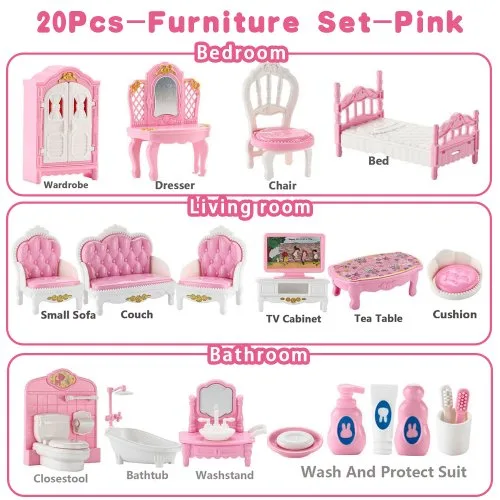Roze-meubel set