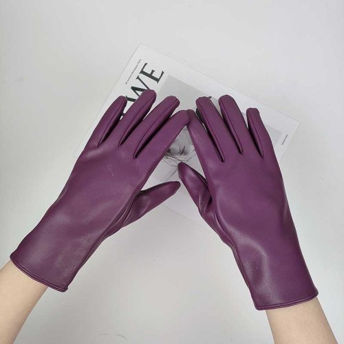 Afbeelding van Winterhandschoenen voor vrouwen van PU-leer met pluche voering, warme en waterdichte mitten voor fietsen en sport, winddicht en fluweelzacht