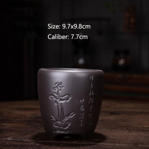 Immagine di Vaso bonsai vaso da fiori con motivo floreale orchidea prugna in argilla viola con un foro vaso da fiori fioriera contenitore ornamenti decorazioni per la casa