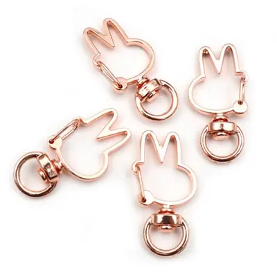 Image de Mousquetons Chat Coeur - 10 pcs Clips Porte-Clés