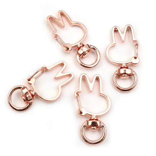 Image de Mousquetons Chat Coeur - 10 pcs Clips Porte-Clés