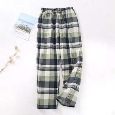 Image de Pantalon de Pyjama en Coton à Carreaux - Confort Maxi
