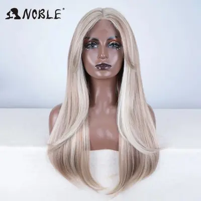 Image de Perruque Lace Front Synthétique 26 Pouces - Blonde Ombrée