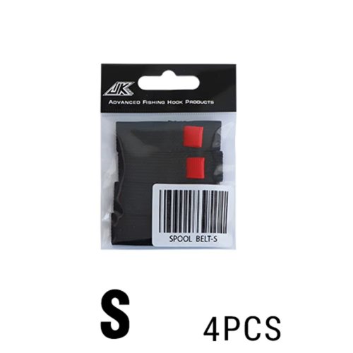 Immagine di SHIQIAN mulinello da pesca da 4 pezzi/borsa con flessibile elastico nero e rosso protezione mulinello da pesca accessori puleggia SML LL set