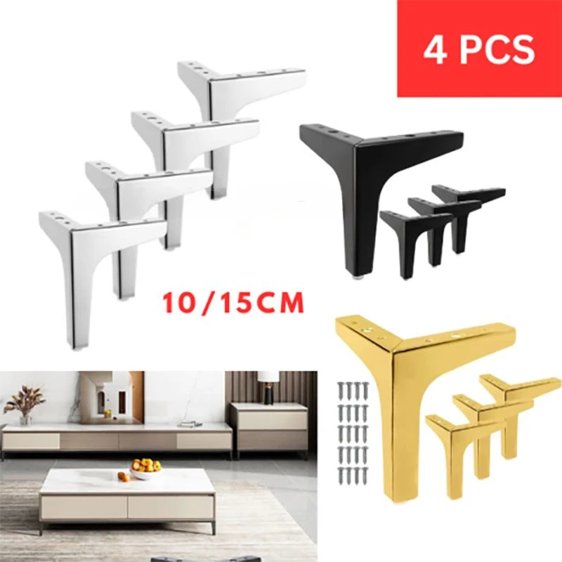 Imagen de Patas de Mueble Metálicas Triangulares - Modernas y Resistentes