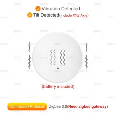 Image de Capteur de vibration Zigbee avec détection de choc et inclinaison
