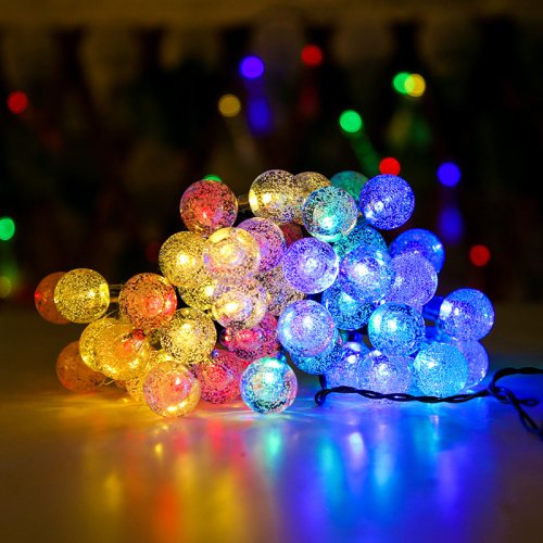 Zdjęcie Lampki LED w kształcie kulek bąbelkowych, 1,5 m i 6 m, zasilane baterią lub USB – eleganckie oświetlenie dekoracyjne na wesele, urodziny, Boże Narodzenie