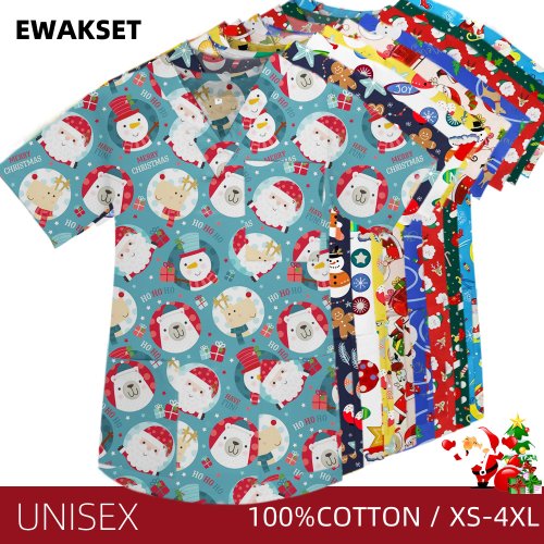 Afbeelding van Stijlvolle Medische Scrub Tops voor Verpleegkundigen en Artsen – Comfortabele V-Hals Uniformen met Afdrukken en Accessoires
