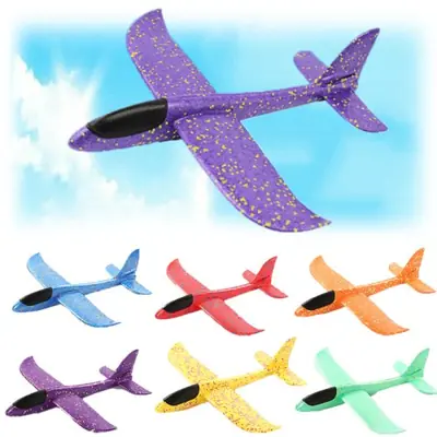 Avion Planeur en Mousse 48cm - Jouet à Lancer pour Enfants