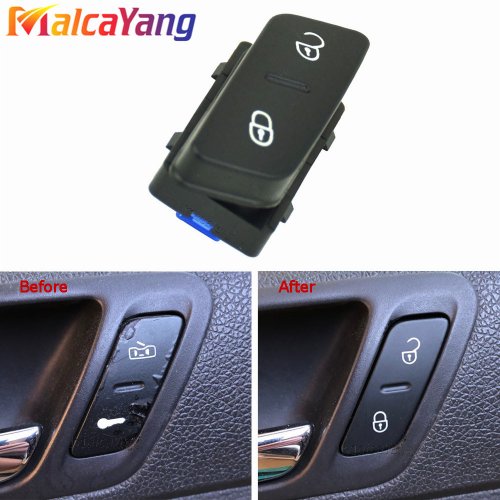 Immagine di Pulsante di blocco porta interruttore di sicurezza chiusura centralizzata per VW Jetta Golf 5 MK5 Passat CC Tiguan 1K 0962125 B