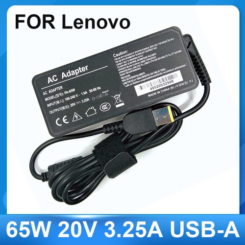 Image of 65W 20V 3.25A  USB AC Laptop Charger Power Adapter For Lenovo Thinkpad X301S X230S G500 G405 X1 Carbon E431 E531 T440s