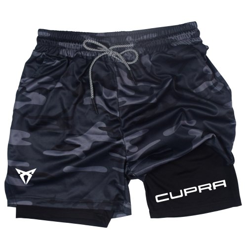 Bild von Herren-Zwei-in-Eins-Sportshorts, atmungsaktiv, lässig, schnell trocknend, doppellagige Shorts, Sommer-Laufsportbekleidung, Hose M-3XL, RL0244