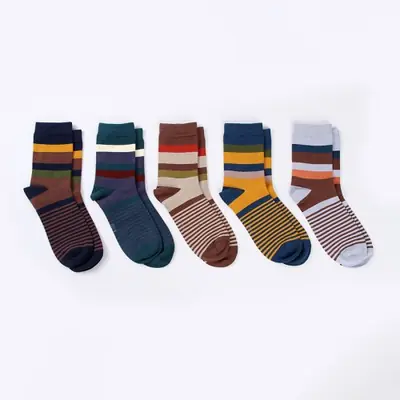 Image de Chaussettes Homme Compression Colorées - Lot de 5 Paires