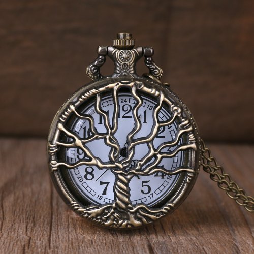 Imagen de Reloj de Bolsillo Árbol de la Vida en Bronce Vintage