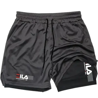 Short Sport Homme 2 en 1 Respirant & Séchage Rapide