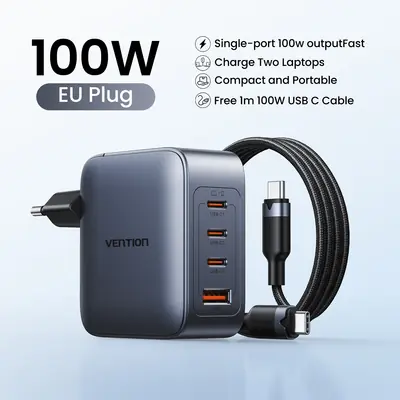 Image de Chargeur USB-C 100W GAN pour MacBook et iPhone – Charge rapide PD