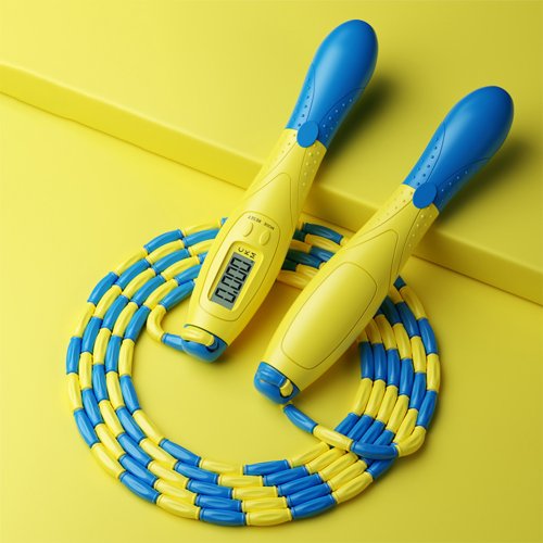 Imagen de Cuerda de saltar ajustable para adultos, comba de saltar con contador, ejercicio en casa, gimnasio, entrenamiento, equipo de Fitness, 2,8 m