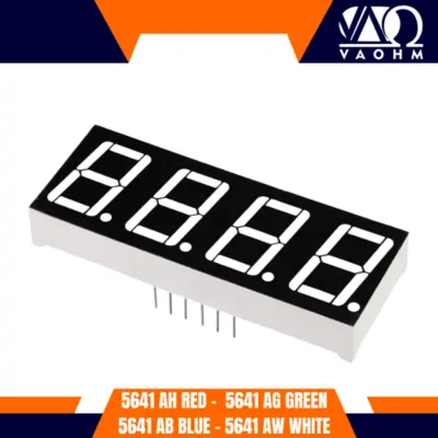 Image de Affichage LED 4 chiffres - 0.56" - Rouge/Bleu/Vert/Blanc