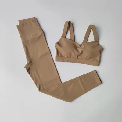Image de Tenue de Yoga 2 Pièces Sans Couture pour Femme
