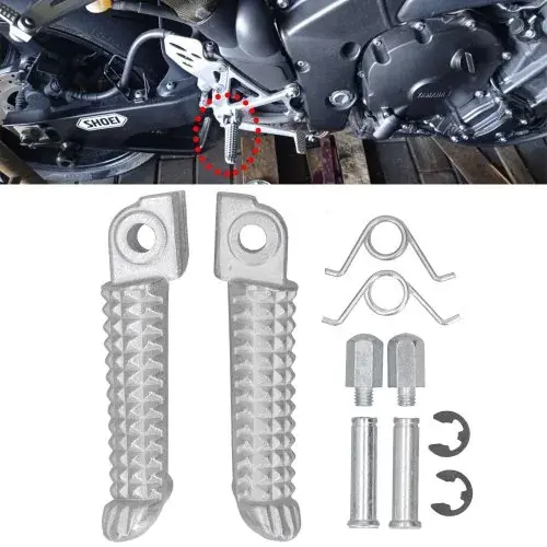 Image de Repose-pieds Moto Compatible Yamaha FZ, R6, MT09, R1, R3 & Plus