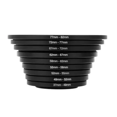 Image de Kit Adaptateur Filtre Objectif 37-82mm - 18 Pièces