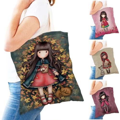 Bild von Märchenhafte Canvas-Tasche – Niedliches Cartoon-Mädchen Design