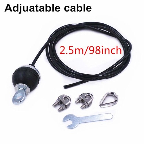 Imagen de Cable de repuesto de polea de Fitness de 2,5 M, 3M, 4M, grueso, 5mm, cuerda de alambre de acero resi...