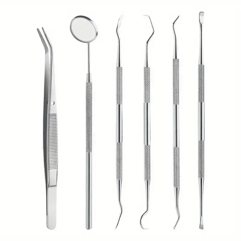 Imagen de Kit Completo de Herramientas Dentales Profesionales en Acero Inoxidable para Limpieza Oral y Cuidado Bucal