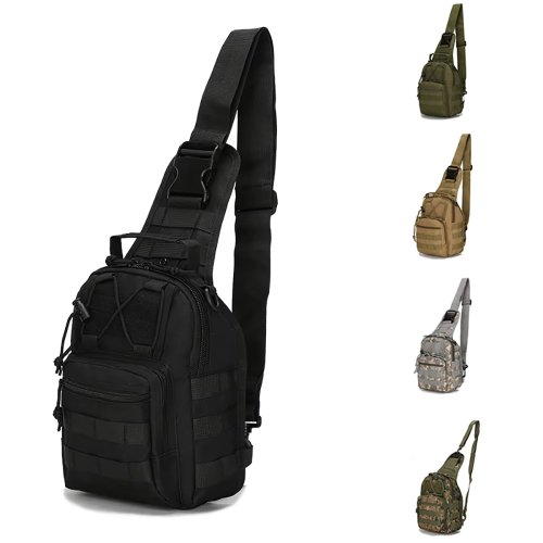Bild von Taktische Umhängetasche, Outdoor-Umhängetasche mit Molle-Design und wasserdichtem taktischen Rucksack für Herren, die Wandern, Jagdtaschen capieren