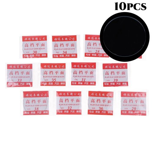 Imagen de Cristales Minerales Planos para Relojes de 28mm y 39mm - Paquete de 10 Unidades, 1mm de Espesor, Ideal para Reparaciones y Sustituciones