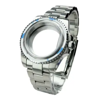 Image de Boîtier de Montre Étanche 40mm Bleu Porcelaine - Compatible Oyster Band