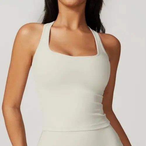 Image de Gilet Sport Femme Dos Nageur - Coton Brossé & Séchage Rapide