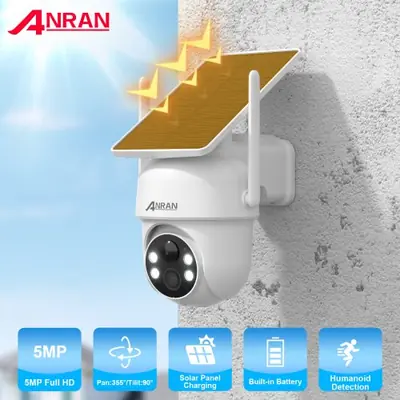 Image de Caméra de Surveillance Solaire 2K avec WiFi et Détection de Mouvement