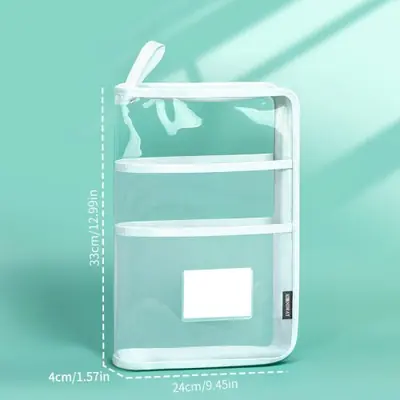 Image de Sac à documents transparent A4 étanche - Organisez vos devoirs en toute simplicité