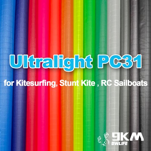 Immagine di 1m Icarex Ripstop Tessuto 35g/m2 Ultraleggero PC31 Poliestere Spinnaker Tessuto Kitesurf Stunt Kite RC Barche a vela Riparazione e Fare