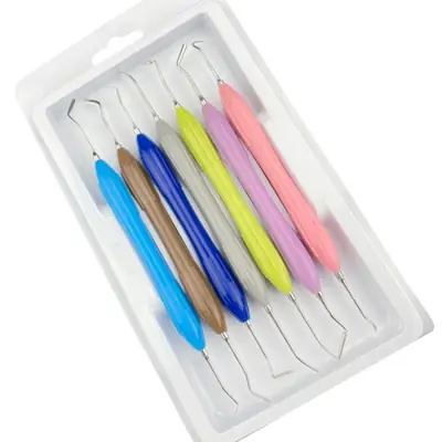 Image de Spatules Dentaires à Double Tête - 7 Pièces