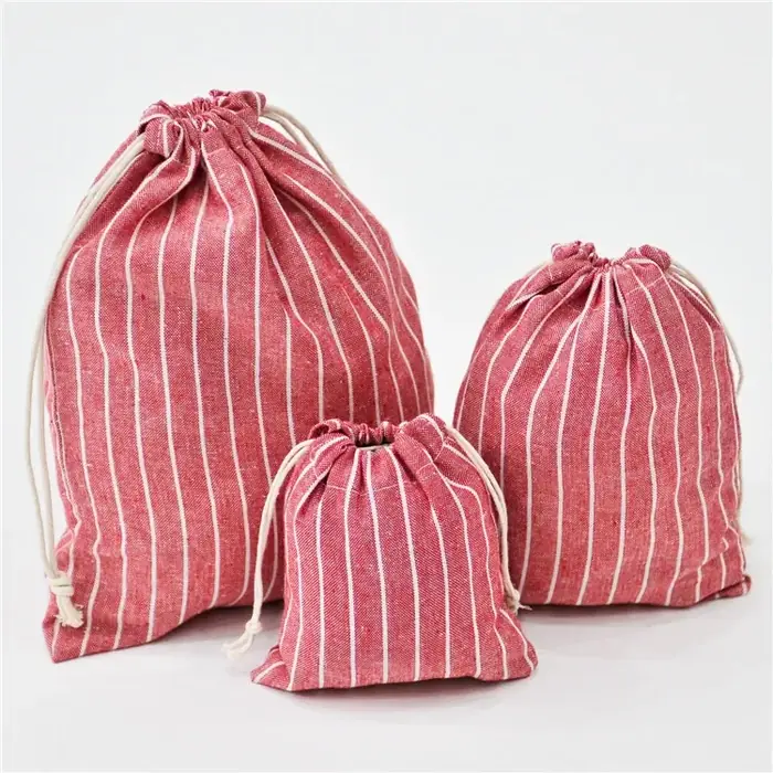 Image de Sacs de Rangement en Coton Écologiques - Idéaux pour Mariage, Noël & Bricolage