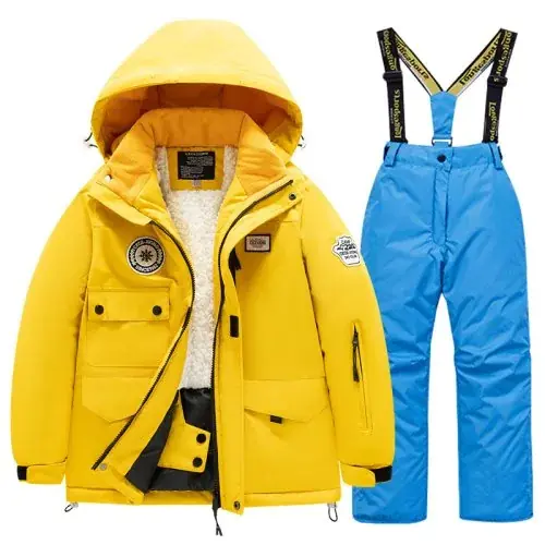 Image de Combinaison de Ski Hiver Enfants - Chaude, Imperméable & Coupe-Vent