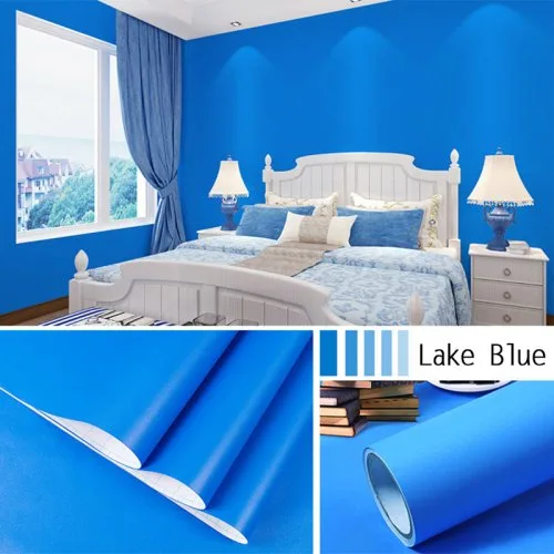 Mat meerblauw blauw