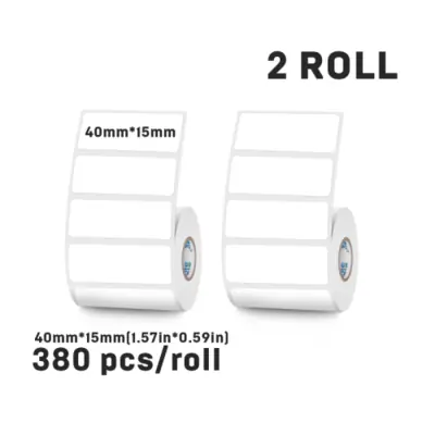 Image de Étiquettes Thermiques Blanc 40mm - 2 Rouleaux